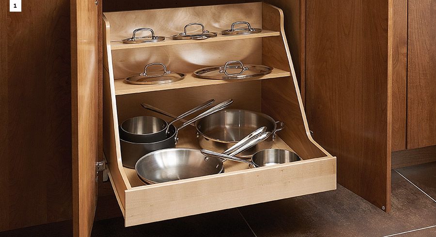 Kitchen Cabinet Pot and Pan Storage Organizer