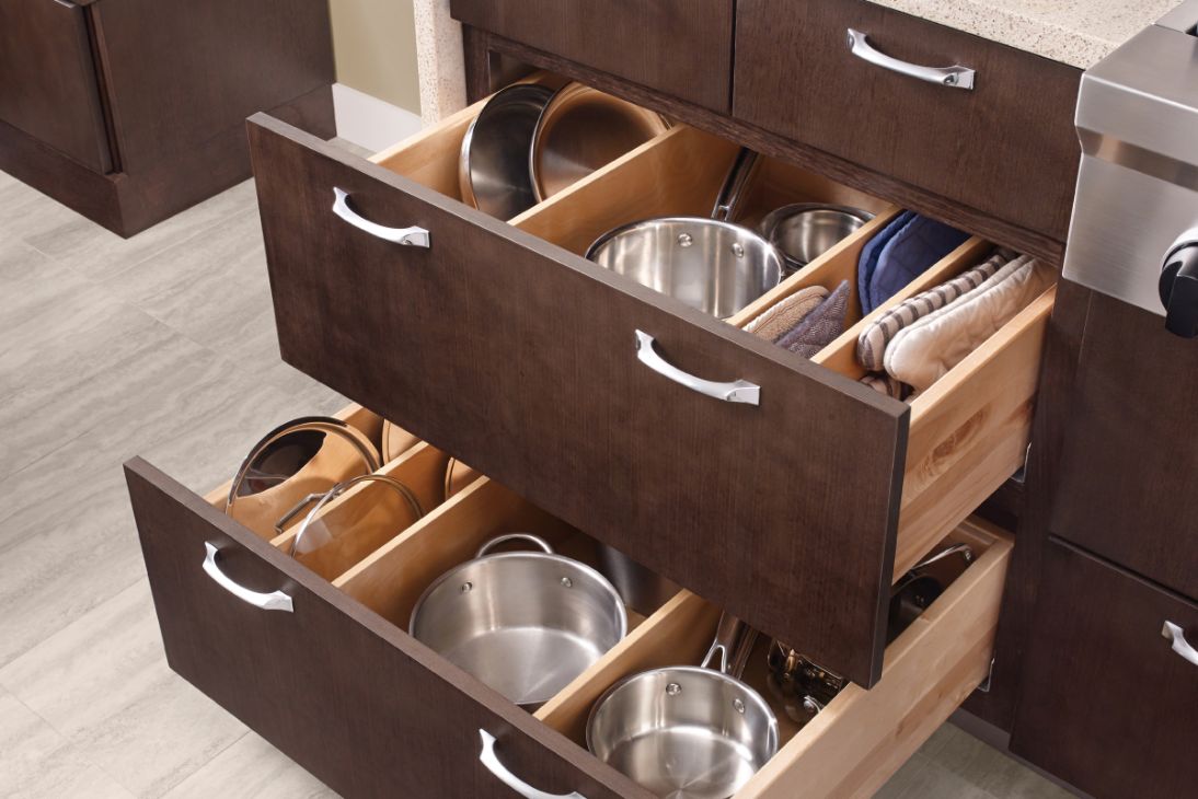 pot/pan storage  Kitchen cabinet storage, Diy kitchen storage